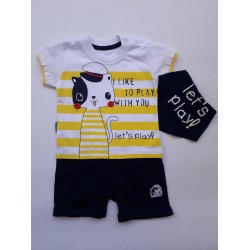 Бебешки комплект гащеризон и бандана