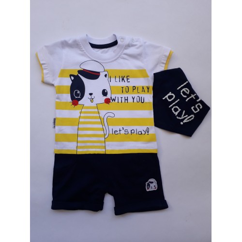 Бебешки комплект гащеризон и бандана