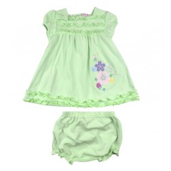 Рокля и гащички за бебе с бродерия Zip Zap