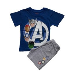 Лятна пижама за момче Avengers синя