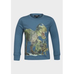 Блузка с дълъг ръкав Динозаври Riot Club цвят петрол