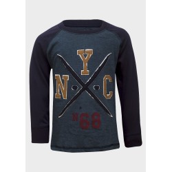 Блуза с дълъг ръкав NYC Soul & Glory тъмносива