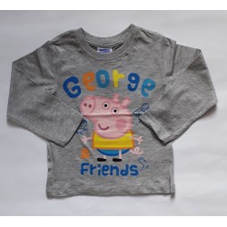 Блуза за момче с Прасенцето Джордж в сиво
