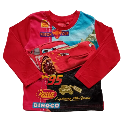 Блуза за момче с Макуин Cars в червено