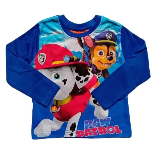 Блуза за момче с Чейс и Маршал Пес Патрул в синьо