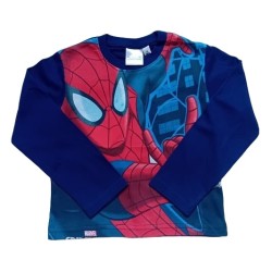Тънка блуза с дълъг ръкав Спайдърмен синя