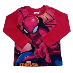 Тънка блуза с дълъг ръкав Спайдърмен червена