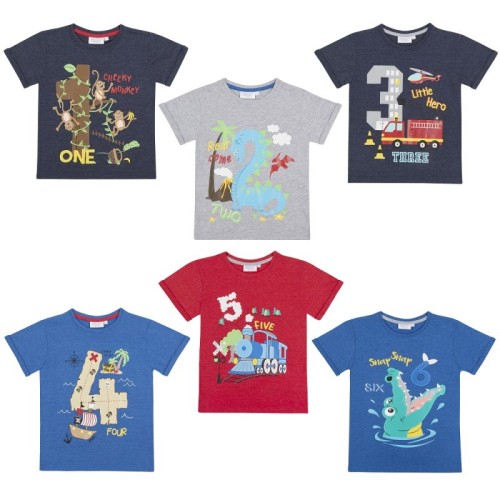 Блузи за момченца с цифра 1-6г. Mini Kidz