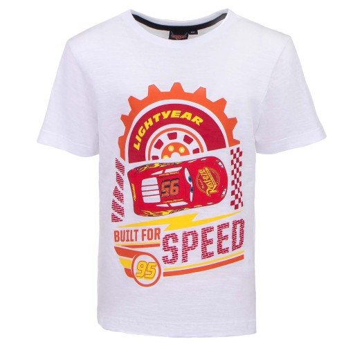 Тениска за момче Макуин Cars Disney бяла