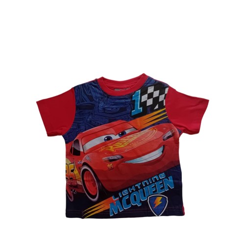 Тениска за момче Макуин Светкавицата в червено 