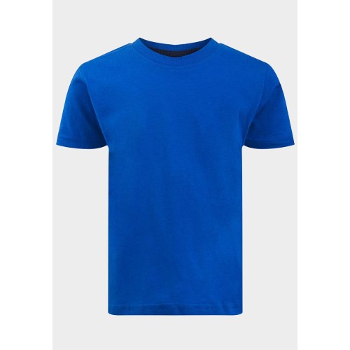 Едноцветна блуза с къс ръкав за момче