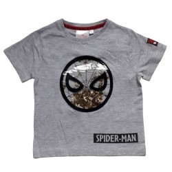 Блуза за момче Спайдърмен с пайети меланж