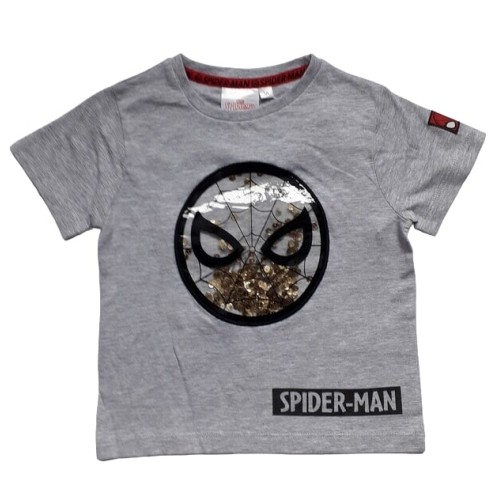 Блуза за момче Спайдърмен с пайети меланж