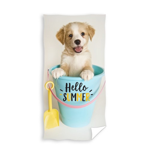 Памучна хавлия с кученце 70х140см Hello Summer