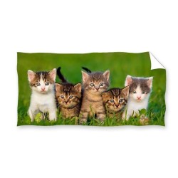 Памучна хавлия с котета 70х140см