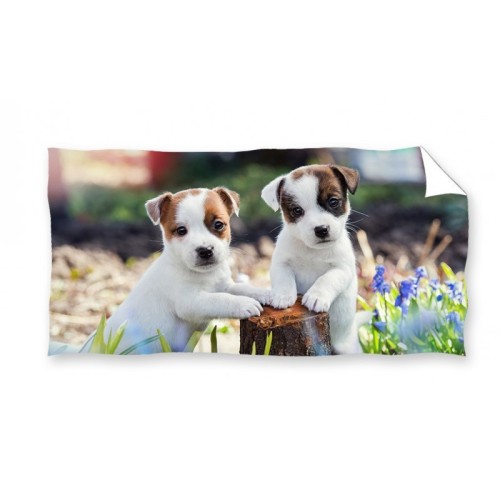 Памучна хавлия 70х140см сладки кученца