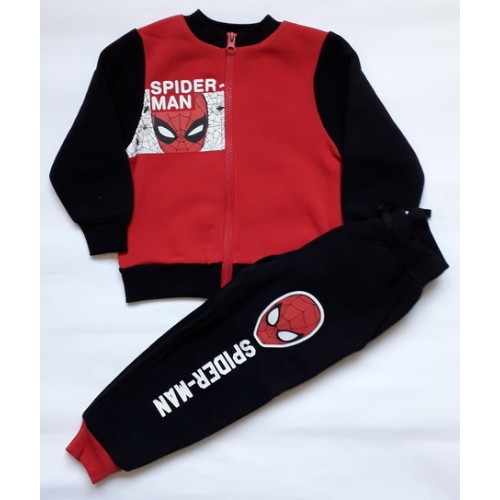 Екип за момче Спайдърмен в червено/черно
