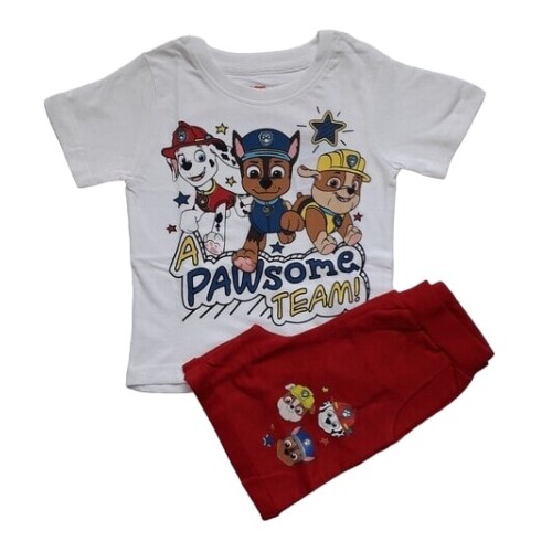 Летен комплект за момче Пес Патрул бял