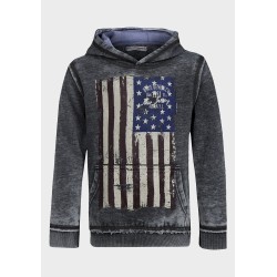 Суичер с „овехтял” дизайн Minoti сив