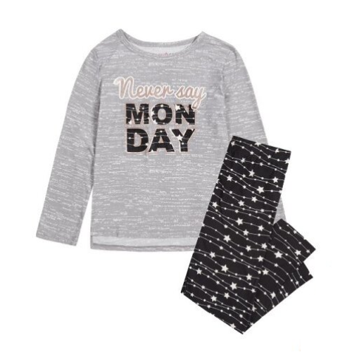 Пижама за  момиче Never Say Monday сива Delia's Girl