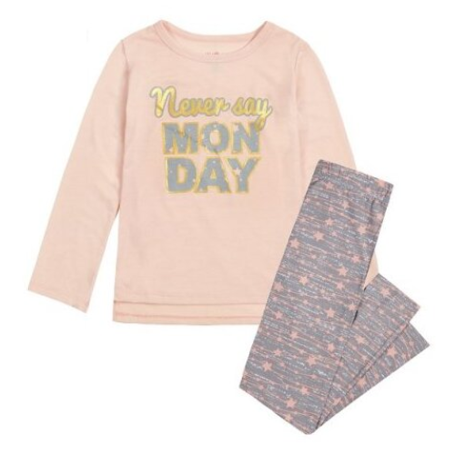 Пижама за  момиче Never Say Monday розова Delia's Girl