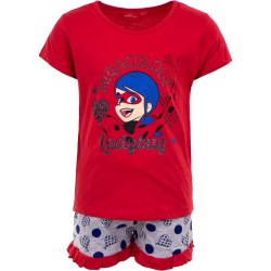 Къса пижама за момиче Калинката червена