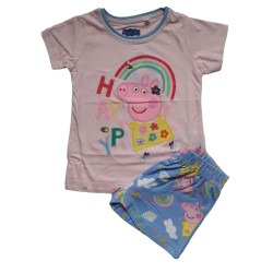 Лятна пижама за момиче Прасенцето Пепа розова