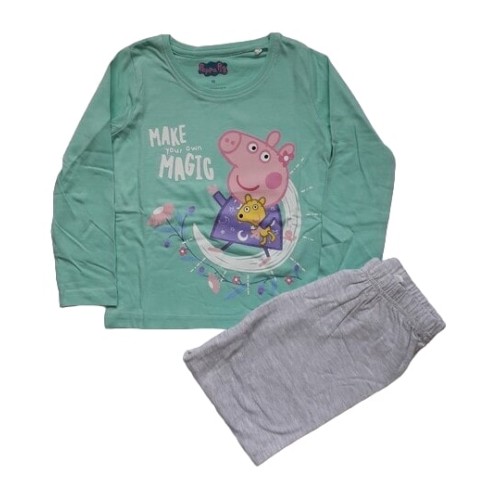 Пижама за момиче Пепа мента