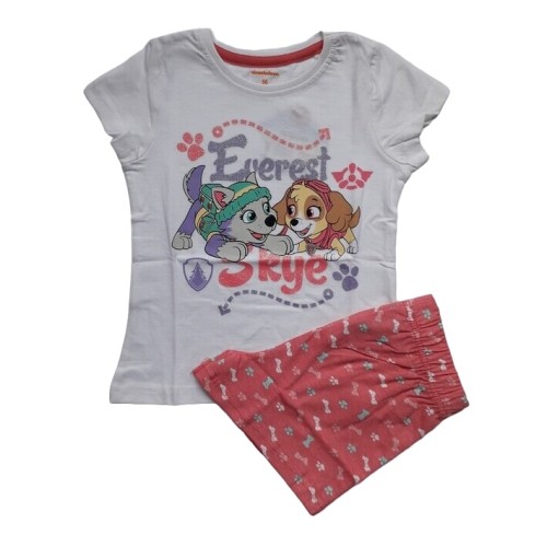 Лятна пижама за момиче Пес Патрул бяла