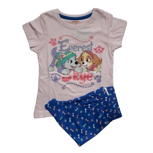 Лятна пижама за момиче Пес Патрул розова