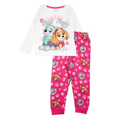 Пижама Пес Патрул Best Pups за момиче в бяло