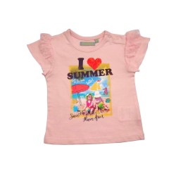 Розова тениска I Love Summer