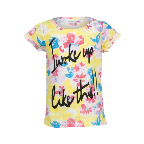 Тениска I Woke Up Like This Minoti Жълта