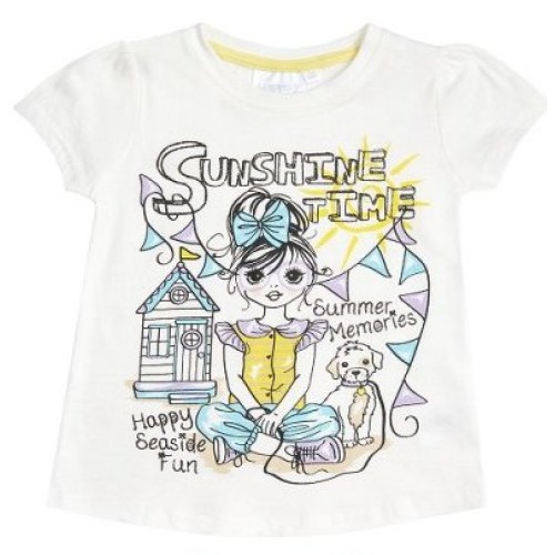Блуза с къс ръкав за момиче Sunshine Time Minikidz