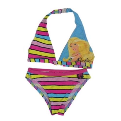 Бански от 2 части за момиче Барби в райе Character