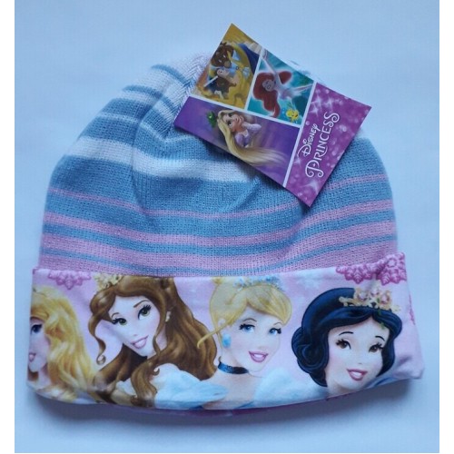 Зимна шапка за момиче с принцеси Disney в синьо