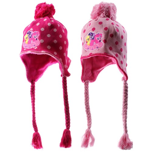 Зимна шапка с помпон за момиче с Малкото пони