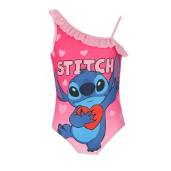 Бански за момиче Стич Lilo & Stitch светлорозов