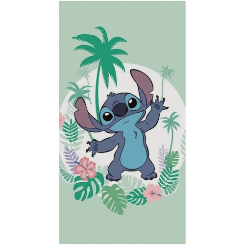 Детска плажна хавлия памук 70х140 Стич Lilo & Stitch 