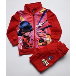 Екип за момиче Калинката червен