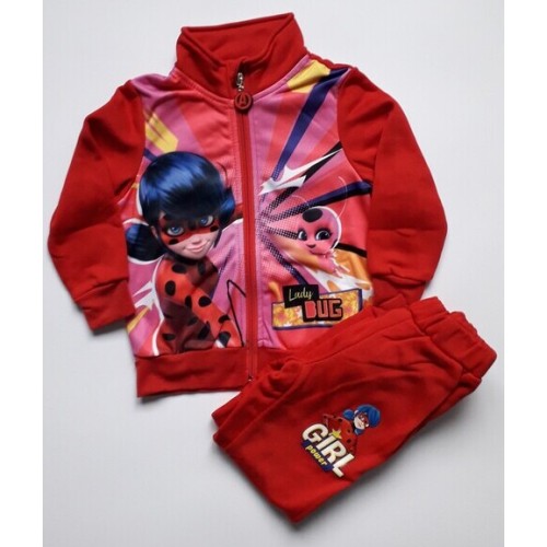 Екип за момиче Калинката червен