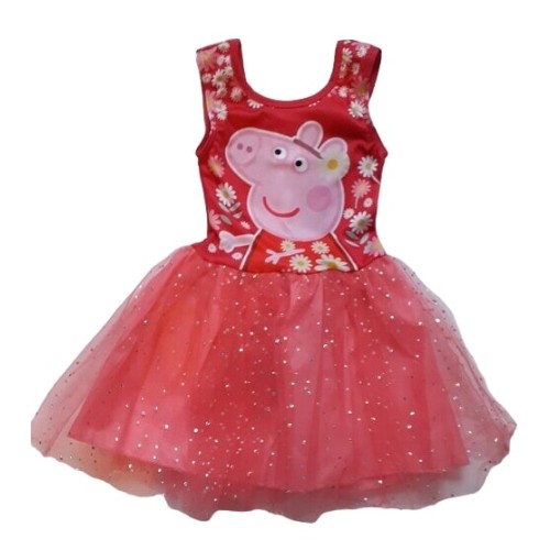 Детска рокля с тюл Прасенцето Пепа