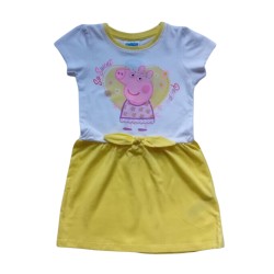 Рокля за момиче Прасенцето Пепа в жълто