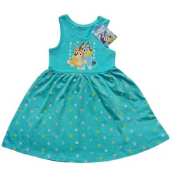 Рокля без ръкави Бинго и Блуи в синьо