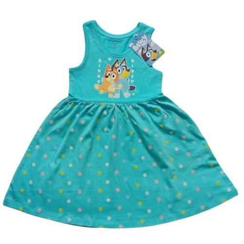Рокля без ръкави Бинго и Блуи в синьо