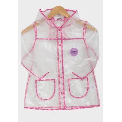 Прозрачен детски дъждобран за момиче