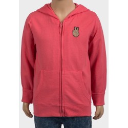 Горнище за момиче с цип и качулка Миноти